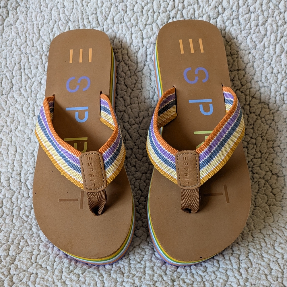 Esprit Multicolor Flip Flops, Discontinued